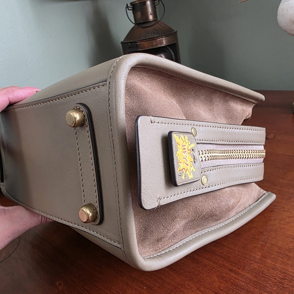 Coach 6889 Rogue 25 Basquiat Rexy Tan Leather Satchel Bag Limited Edition - Picture 8 of 16